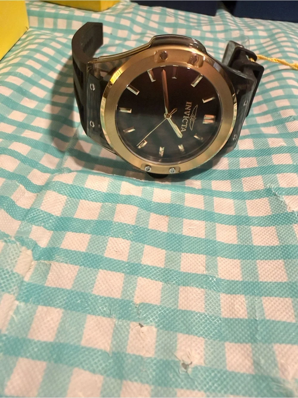 Beautiful Black and Gold Invicta Sea Base Siphon Men's Watch - 45mm